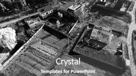  Presentation with infrared - Beautiful PPT theme featuring dnepro - infrared filter aerial view backdrop and a  colored foreground