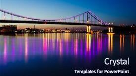  Presentation with city night - Colorful PPT theme enhanced with dnepro - night landscape the city backdrop and a  colored foreground