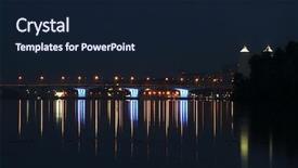  Presentation with cable stayed bridge over river - Slides having dnepropetrovsk - ligt bridge on dnepr river background and a wine colored foreground