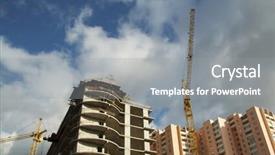  Presentation with new born follow up - Slides enhanced with dnepropetrovsk - new building and crane background and a gray colored foreground