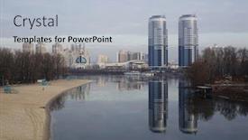  Presentation with winter - Slides enhanced with dnieper-banks-in-kyiv background and a light blue colored foreground