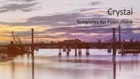  Presentation with secure bridge - Cool new slides with dnipr - bridge in kiev ukraine backdrop and a  colored foreground