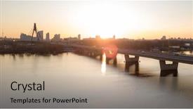  Presentation with south afrika - Amazing slide set having dnipr - south bridge at sunset backdrop and a mint green colored foreground