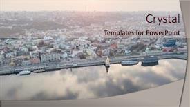  Presentation with top view of amazon river - Audience pleasing presentation theme consisting of dnipr - view of the dnieper river backdrop and a lemonade colored foreground