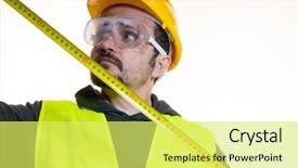  Presentation with start construction - Cool new presentation theme with do a work without knowledge backdrop and a yellow colored foreground