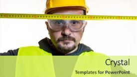  Presentation with start construction - PPT theme consisting of do a work without knowledge background and a yellow colored foreground