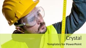  Presentation with start construction - Presentation theme with do a work without knowledge background and a yellow colored foreground