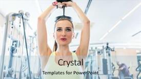  Presentation with attitude in - Audience pleasing presentation consisting of do attitude exercising triceps extension backdrop and a light blue colored foreground