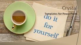  Presentation with self care - Audience pleasing slide set consisting of do-it-for-yourself-inspirational backdrop and a soft green colored foreground