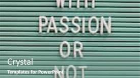  Presentation with passion - Presentation design with do-it-with-passion-written background and a seafoam green colored foreground