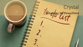  Presentation with spiral notebook - Audience pleasing slide deck consisting of do-list-handwriting backdrop and a yellow colored foreground