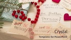  Presentation with new year - Presentation featuring do list transformed into new background and a coral colored foreground