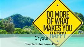  Presentation with beach - Presentation design enhanced with do more what makes you background and a mint green colored foreground