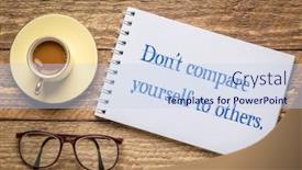  Presentation with career growth - Amazing PPT layouts having do-not-compare-yourself backdrop and a sky blue colored foreground