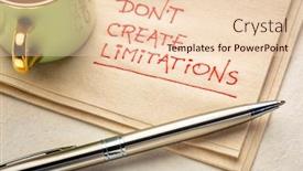  Presentation with limitations - Slides with do-not-create-limitations-inspirational background and a lemonade colored foreground