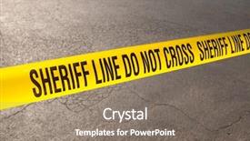  Presentation with caution - Slide set enhanced with do not cross - caution tape background and a gray colored foreground