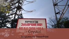  Presentation with radioactivity - PPT layouts with do-not-enter-danger-area background and a tawny brown colored foreground