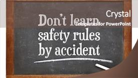  Presentation with learn - Cool new presentation theme with do not learn safety rules backdrop and a  colored foreground