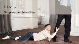  Presentation with leave - Presentation consisting of do not leave me alone background and a soft green colored foreground