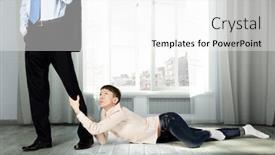  Presentation with leave - Theme featuring do not leave me alone background and a white colored foreground