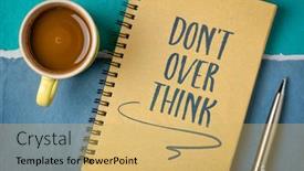  Presentation with motivational - Presentation theme with do-not-overthink-advice-motivational background and a yellow colored foreground