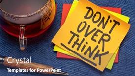  Presentation with motivational - Presentation theme having do-not-overthink-advice background and a ocean colored foreground