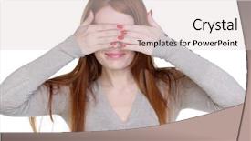  Presentation with i see you - PPT theme featuring do-not-see-anything background and a light gray colored foreground