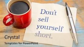  Presentation with inspirational - Presentation theme consisting of do not sell yourself short background and a lemonade colored foreground