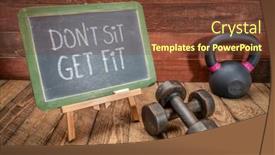  Presentation with slate - PPT theme enhanced with do-not-sit-get-fit background and a tawny brown colored foreground