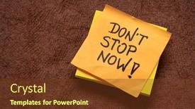  Presentation with motivational - Presentation with do-not-stop-now-motivational background and a tawny brown colored foreground