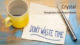  Presentation with time waste - Amazing presentation theme having do not waste time - inspirational backdrop and a lemonade colored foreground