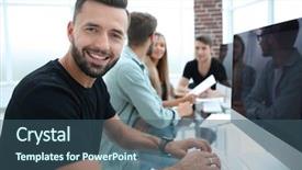  Presentation with office workers - Amazing slide set having do research and implement new backdrop and a ocean colored foreground