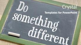  Presentation with inspirational - Amazing PPT layouts having do something different - inspirational text on a slate blackboard backdrop and a gray colored foreground