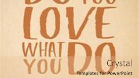  Presentation with education love - PPT theme consisting of do-what-you-love-love background and a  colored foreground