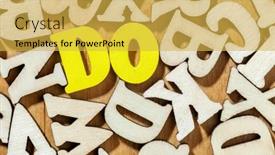  Presentation with wooden - Presentation design having do-word-surrounded-by-random background and a yellow colored foreground