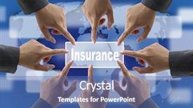  Presentation with insurance company - Beautiful presentation design featuring do world insurance for risk backdrop and a ocean colored foreground