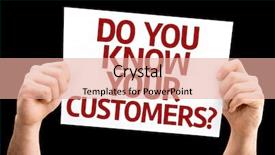  Presentation with customer service - Colorful PPT theme enhanced with do you know your customers backdrop and a coral colored foreground