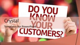  Presentation with customer service - Colorful slides enhanced with do you know your customers backdrop and a coral colored foreground