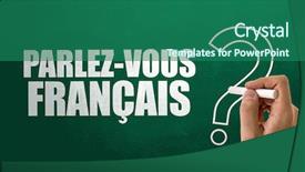  Presentation with french speaking countries - Amazing theme having do you speak french backdrop and a ocean colored foreground