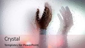  Presentation with woman muslim - PPT theme enhanced with doa - muslim woman hands up background and a coral colored foreground