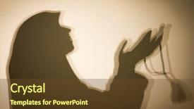  Presentation with omrah muslim people praying - Presentation design featuring doa - muslim woman praying abstract silhouette background and a  colored foreground
