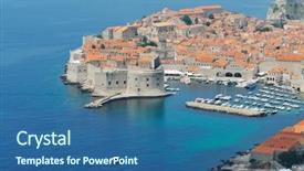  Presentation with unesco - Beautiful presentation theme featuring dobrovnik old city in croatia turistic centar and attraction also unesco protectet backdrop and a ocean colored foreground