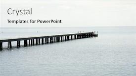  Presentation with dock - Slides featuring dock extending into the ocean background and a white colored foreground