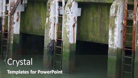  Presentation with dock - Presentation design consisting of dock background and a dark gray colored foreground