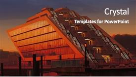  Presentation with hamburg - Beautiful presentation design featuring dockland in hamburg backdrop and a tawny brown colored foreground