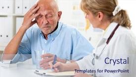  Presentation with complaints - Amazing slides having doctor about his health complaint backdrop and a sky blue colored foreground