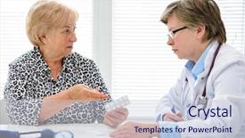  Presentation with drug interaction - Presentation theme featuring doctor about prescribed drug background and a lemonade colored foreground