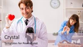  Presentation with clinic observation day - Cool new PPT theme with doctor and assistant in vet backdrop and a lemonade colored foreground