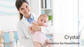  Presentation with baby doctor - PPT layouts having doctor and cute little baby background and a lemonade colored foreground