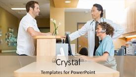  Presentation with male nurse - Theme with doctor and nurse at reception background and a lemonade colored foreground